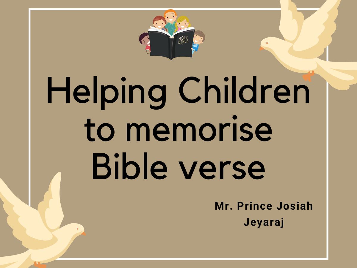 Helping Children to memorise Bible verse - m