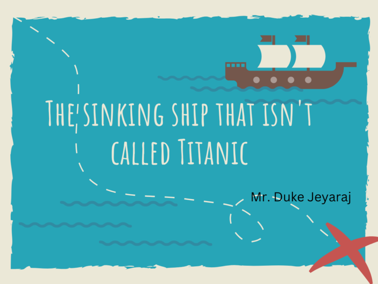 The sinking ship that isn't called Titanic - m