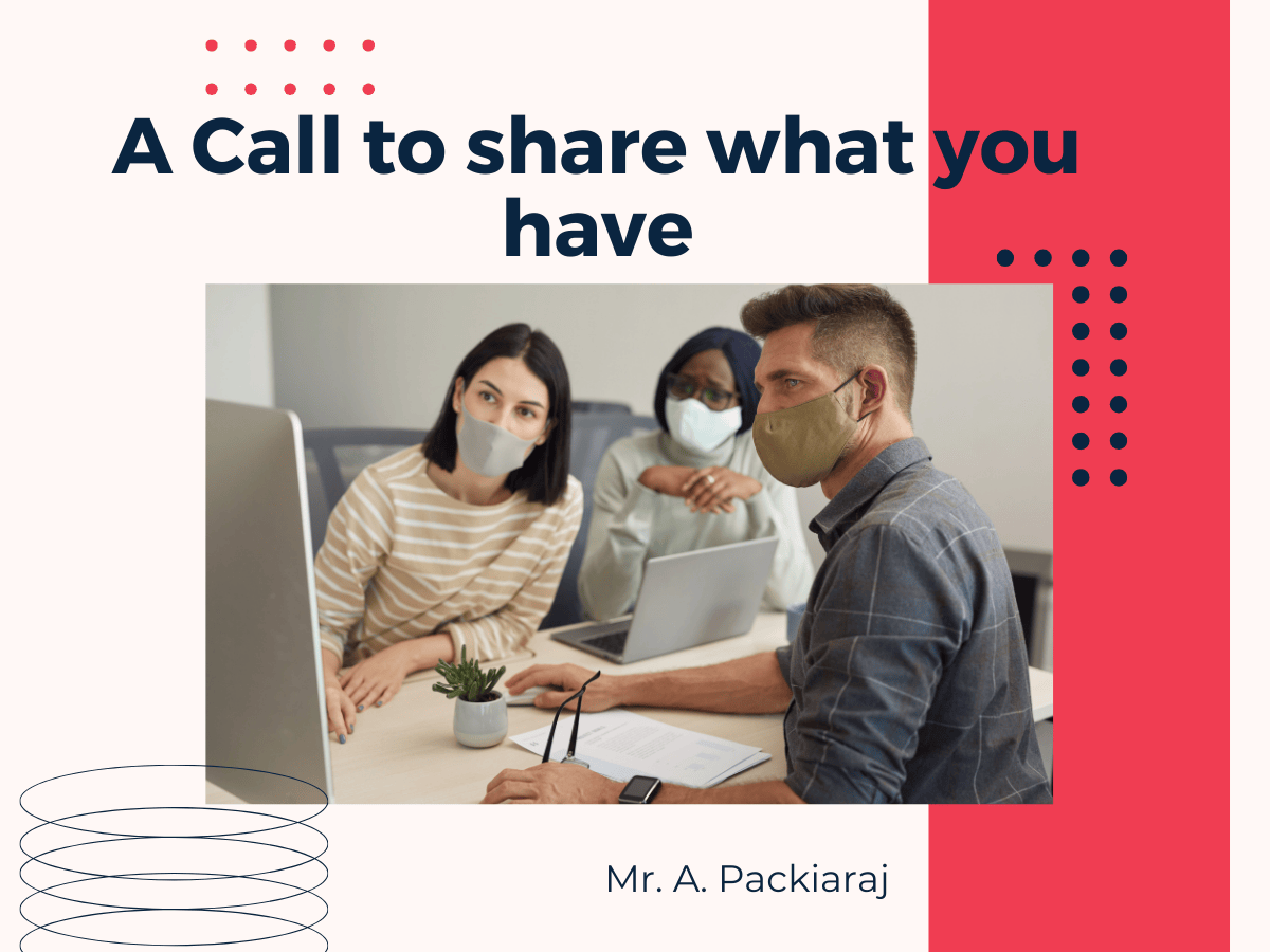 A Call to share what you have - m
