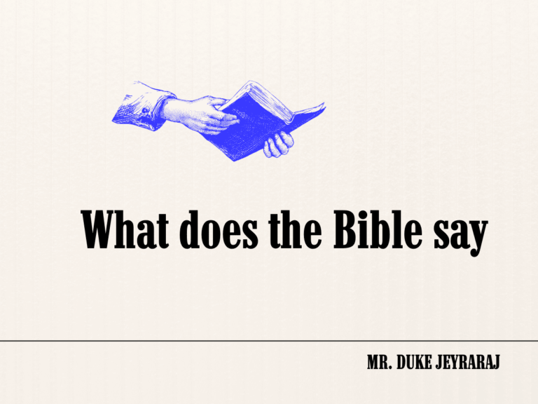 What does the Bible say - m