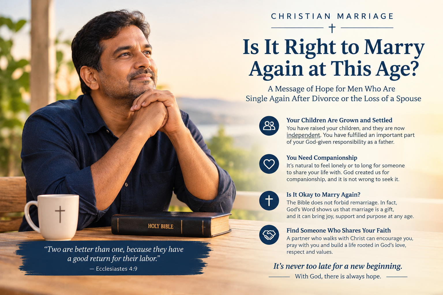 Christian Marriage for Men in Later Life: Is It Right to Marry Again?